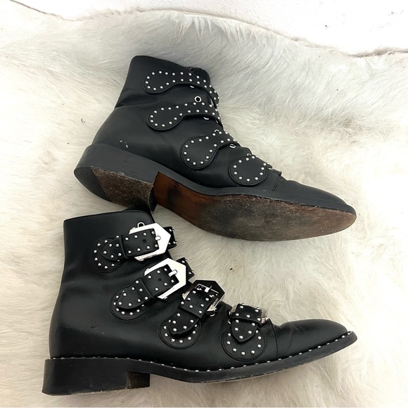 Givenchy Elegant Prue Moto Studded Leather Ankle Boots - Picture 5 of 16